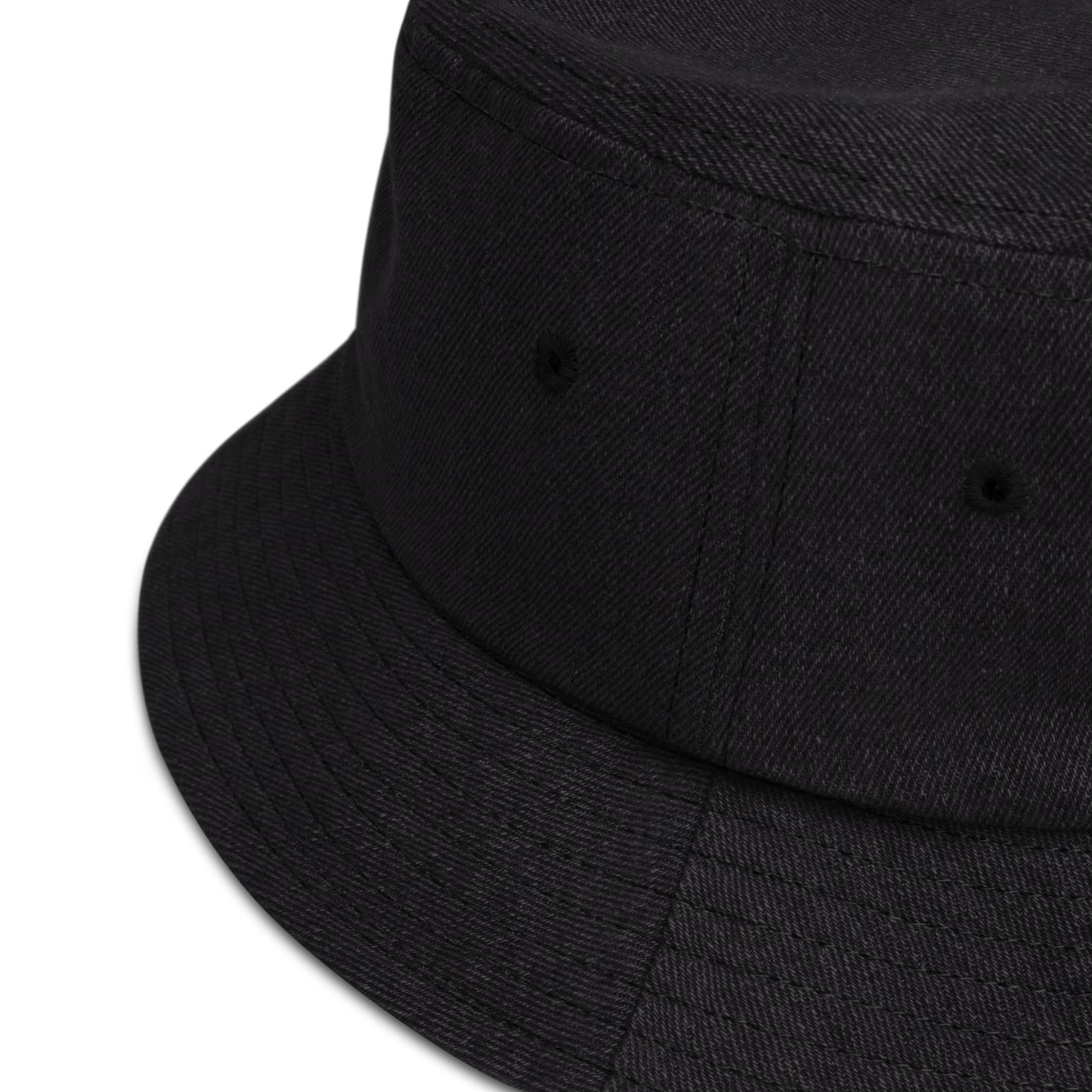 "Emblem" Embroidered Denim Bucket Hat