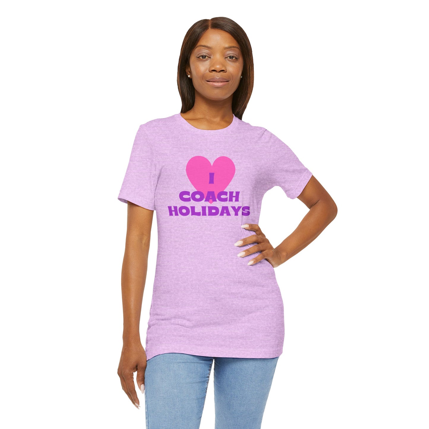 "I Love Coach Holidays" Unisex Jersey Short Sleeve Tee