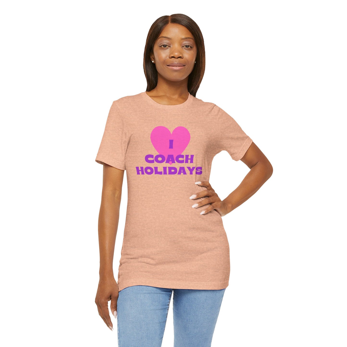 "I Love Coach Holidays" Unisex Jersey Short Sleeve Tee