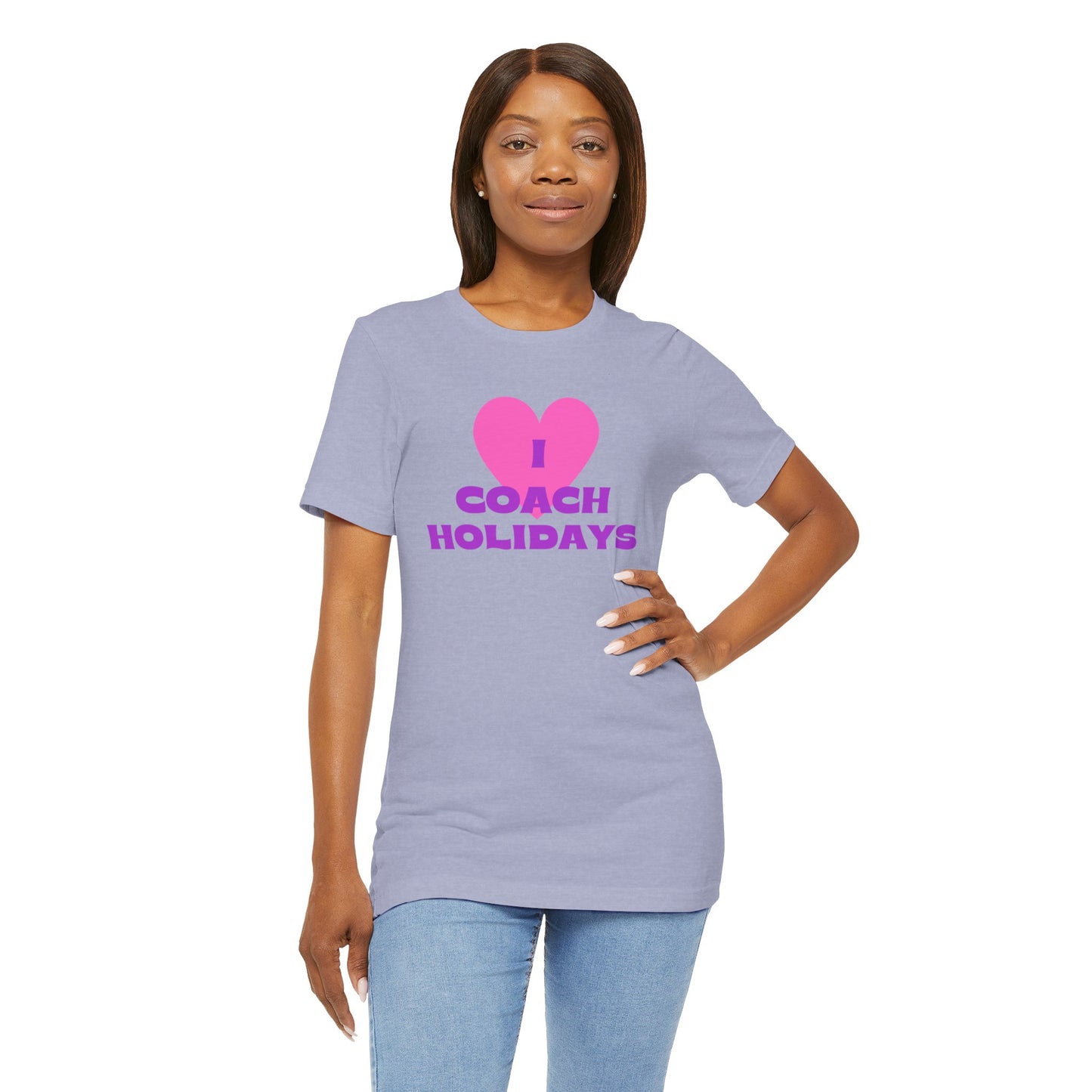 "I Love Coach Holidays" Unisex Jersey Short Sleeve Tee