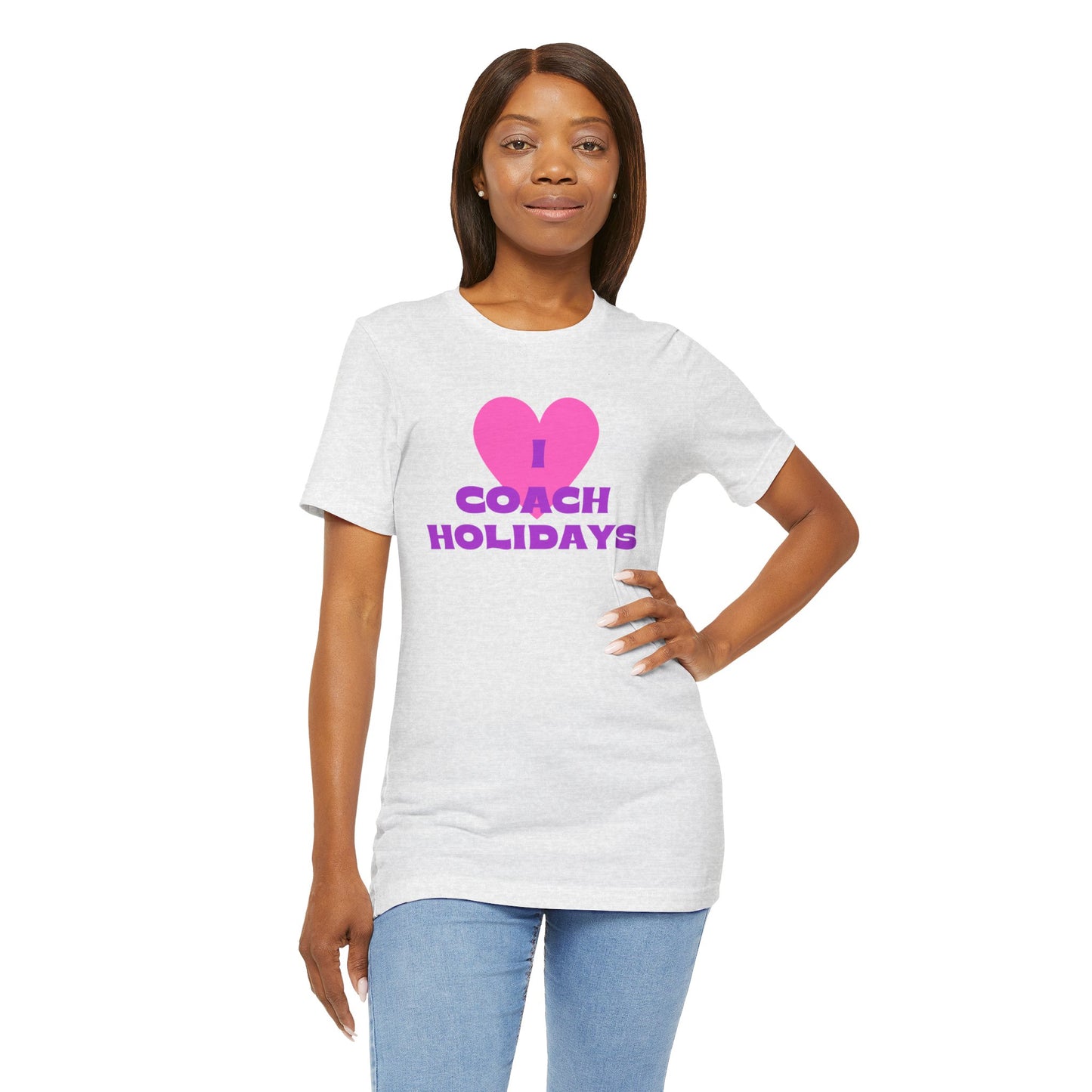 "I Love Coach Holidays" Unisex Jersey Short Sleeve Tee