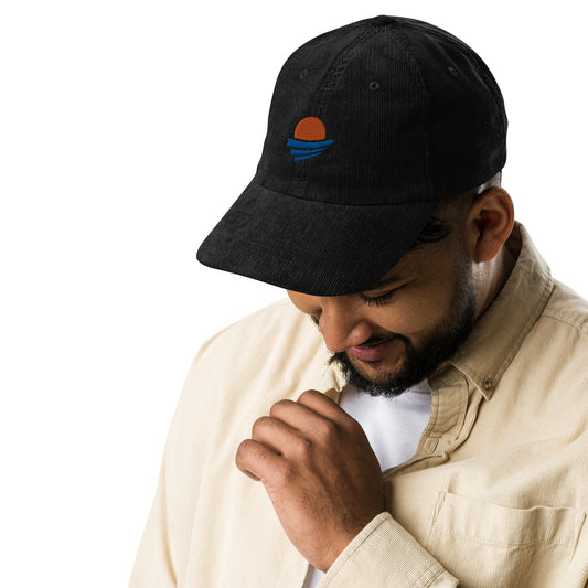 "Emblem" Embroidered Vintage Corduroy Cap